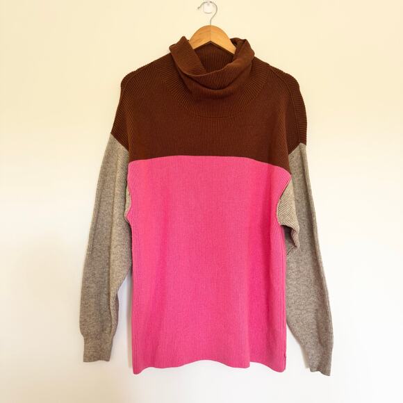 Free People Softly Structured Colorblock Sweater in Candy Pop - Picture 6 of 12